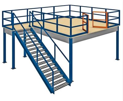 China Corrosion Protection Industrial Mezzanine Floors Warehouse Steel Grating Mezzanine Floor Platform for sale