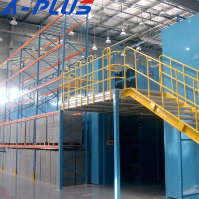 China Suitable for outdoor mezzanine floor warehouse storage mezzanine stairs for sale