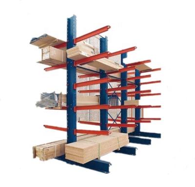 China Corrosion Protection Medium Duty Plywood Materials Storage Racking Multi Levels Single Side Cantilever Rack for sale