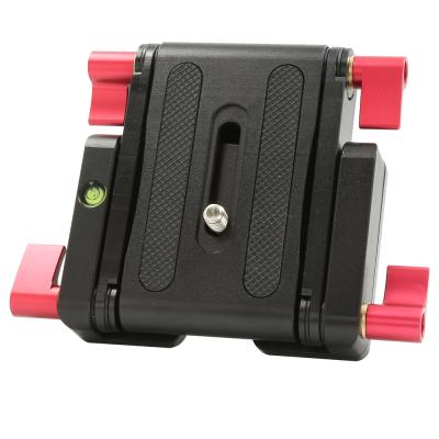 China With Locking Aluminum Z Knob CNC Form Quick Release Plate With Locking Knob For Tripod Mount And DSLR Camera for sale