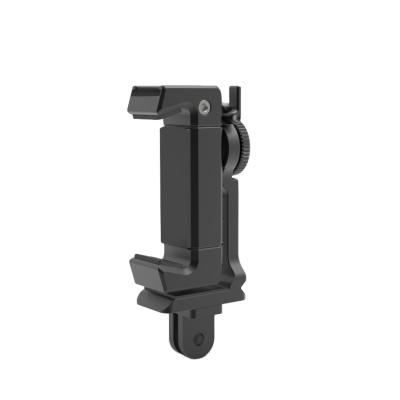 China PORTABLE Aluminum Alloy Phone Tripod Mount Phone Clip With Cold Shoe For Gopro for sale