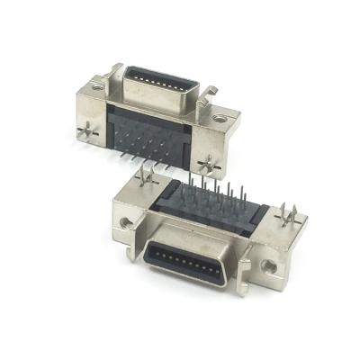 China SCSI 20Pin 0.05inch MDR 20 Pin Female Connector SCSI 20pin Socket DIP Type Computer For Electronic PCBA for sale