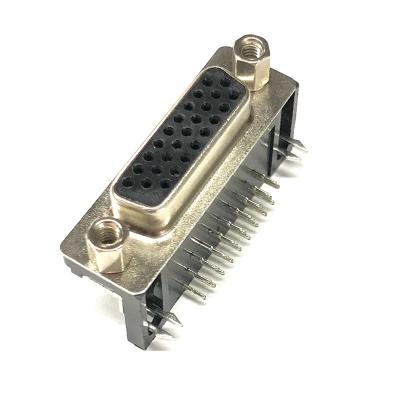 China Computer D-SUB 26 Pin Female Connector HDB 26Pin for PCB Type R/A with 4-40#nut for sale