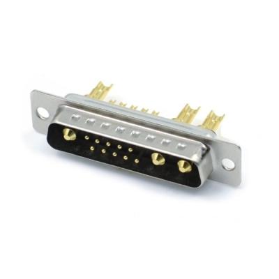 China Computer D-SUB 13W3 Male Connector Cup Pin Type Golden Straight Pin High Current Solder For Cable for sale