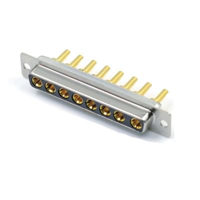 China Computer D-SUB 8W8 Female Connector Cup Pin Type Golden Straight Pin High Current Solder For Cable Assy for sale