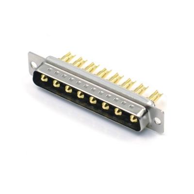 China D-SUB 8W8 Computer Male Connector Cup Pin Type Gold Straight Pin High Current Welding for sale