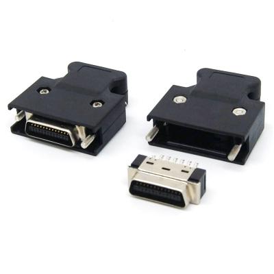 China Computer SCSI MDR 26Pin 0.050inch 1.27mm male connector 10126-3000PE scsi 26pin plug for cable assembly for sale