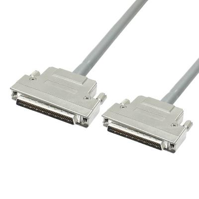 China Electronic SCSI-II SCSI 68 Pin Cable HPDB 68P Male To Male Cable With Metal Cover 1m 3ft For PLC for sale