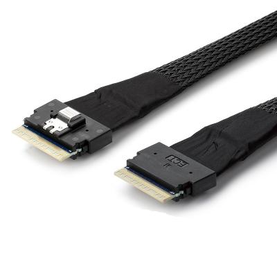 China Slim COMPUTER PCIe Gen3 12G SAS 74pin Cable SFF-8654 to sff-8654 8i Straight Cable 0.8m for sale