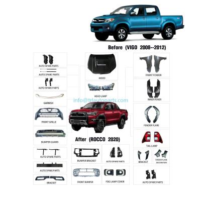 China 53121-0K220 Toyota Hilux Vigo 2008-2012 More Than 10-Piece Plastic Auto Full Body Kit to Hilux Rocco 531210K220 for sale