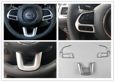 China Plastic ABS Auto Interior Trim Parts Steering Wheel Garnish Chrome for Jeep Compass 2017 for sale