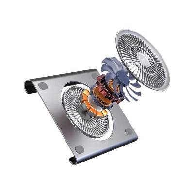 China Heat dissipation Cooler 11-17.3 inch Notebook Stand USB Port Hub Fan Aluminum Alloy Notebook Stand for sale