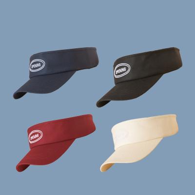 China Character promotion custom design empty top simple sun visor hat solid color sun visor cap outdoor sports sun visor hat for sale