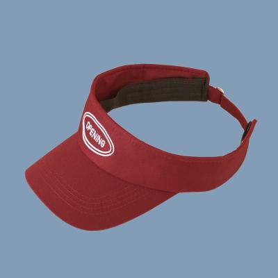 China Wholesale Character Custom Design Empty Top Single Sun Visor Hat Sun Visor Outdoor Sports Sun Visor Hat Solid Color for sale