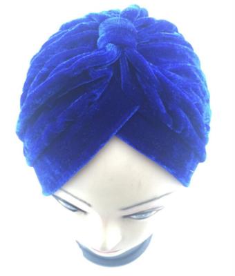 China Wholesale Europe and America made in china velvet qulity ladies hats turban multicolor gold hat tops for sale