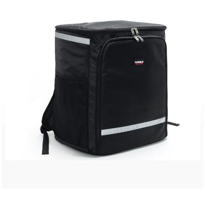 China Food Store Flat Folding Refrigerated Thermal Cooler Lunch Bag , Black Lunch Cooler Bags for sale