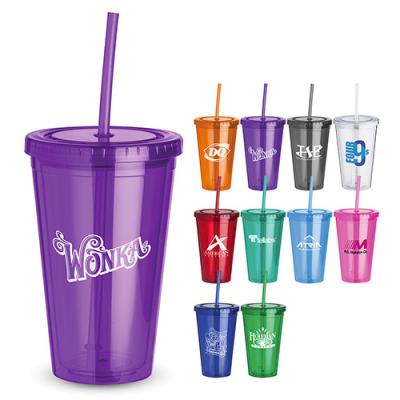 China Single Wall Reusable Food Grade PP Plastic Stadium Cups With Lid for sale