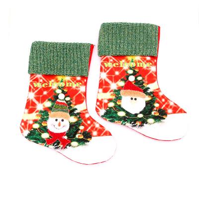 China Lint+light High Quality Hanging Socks Christmas Gifts Sock Decorative Christmas Sock, Christmas Decoration for sale