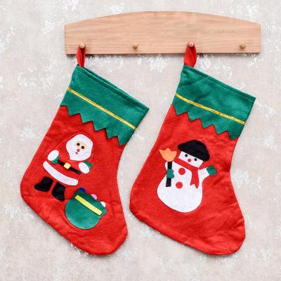 China Stocking Christmas Eve Gift Bag wholesale christmas decorations febric nonwoven fabric for sale