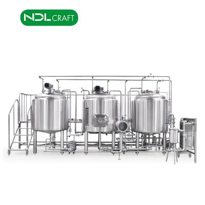 China Micro Brewery NDL Craft Ipa Brew Three Vessel 500l Micro Brewery System Beer Brewing Equipment Brewhouse for sale