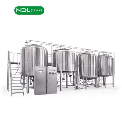 China Hotels Industrial Beer Brewing Equipment Brewhouse 1000L 2000L 3000L 4000L 5000L Steam Heating 4 Vessels for sale