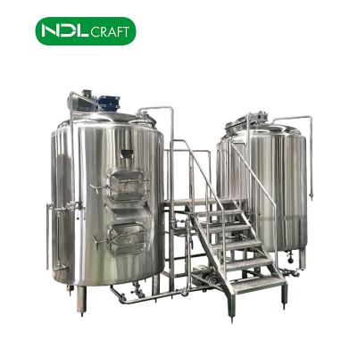 China Hotels Barrel Beer Brewing Equipment Micro Brewery Turnkey Project for sale