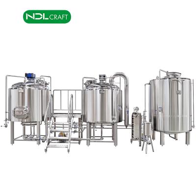 China Factory Beer Mash Lauter Swirl Kettle Brewing Tank Brewery System 2/3/4 Vessels Brewhouse for sale