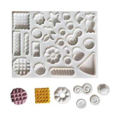 China Viable DIY 3D Waffle Donut Cookie Fondant Silicone Mold Candy Chocolate Cake Silicone Baking Mold For Making Cake for sale