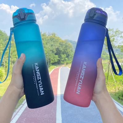 China 1000ml Eco-Friendly Sustainable Drinking Custom Gym Fitness Outdoor Sport Logo Plastic Water Bottles for sale