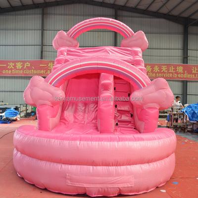 China Girls Pink Inflatable 26 Foot Water Slide Pool Perfect for Commercial Rental and Fun for sale