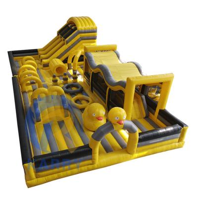 China Unisex Kids Outdoor Inflatable Castle Slide Combo and Obstacle Course Entertainment for sale