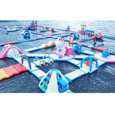 China Unleash Your Inner Child Colorful Unicorn Inflatable Water Park for the Whole Family for sale