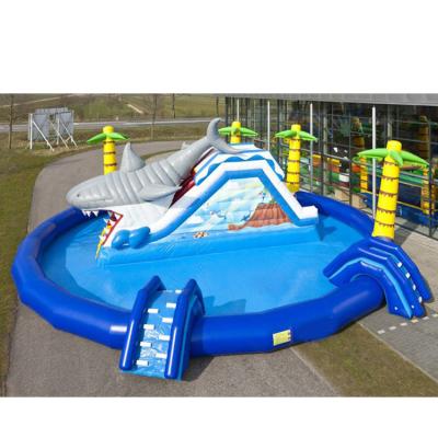 China Inflatable Water Park Slides for Kids' Parties Durable Combo Slide and Swimming Pool for sale