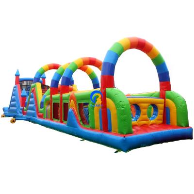 China Amusement Park Equipments Interactive Inflatable Obstacle Course for Kids and Adults for sale