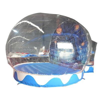 China PORTABLE Halloween Snow Globe Tent Transparent Inflatable Bubble House Balloon For Kids for sale