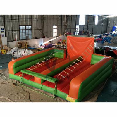 China PVC Outdoor Park Carnival Climbing Game Inflatable Jacobs Ladder Climb Game For Adults for sale