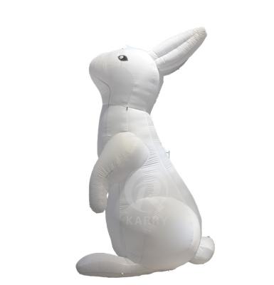 China LED Lighting Giant White Rabbit Model PVC Inflatable Balloon for Commercial Branding for sale