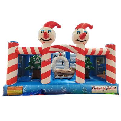 China Customized Christmas Inflatable Doll Clown Trampoline Bouncy Castle for Indoor and Outdoor for sale