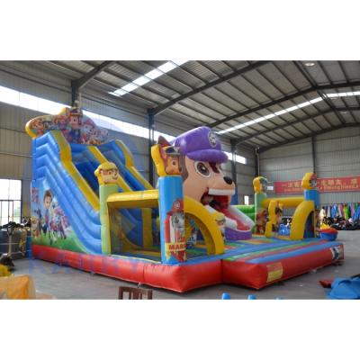 Chine Portable jaune gonflable château toboggan parcs aquatiques videurs pour le saut de divertissement à vendre