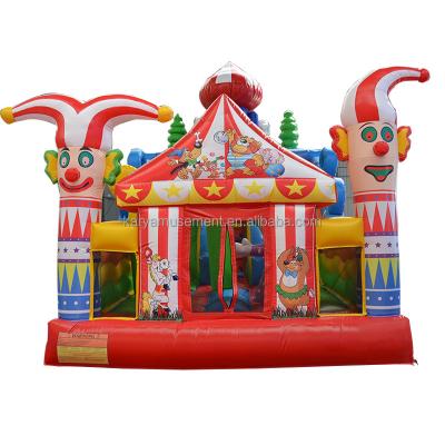 China 14 Years up Unisex Latest PVC Inflatable Circus Castle with Slip N Slide Fun City Party for sale