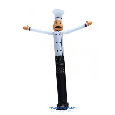 China 6m Inflatable Chef Sky Dancing Air Tube Dancer Man Waving Model for Outdoor Advertising for sale