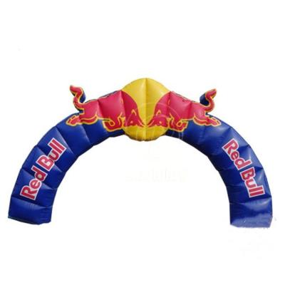 China Gender-Neutral Inflatable Archway Red Bull Advertising with PVC Material Inflatables for sale