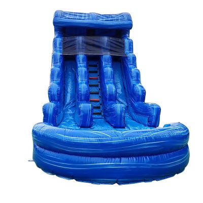 China Water Park Inflatable PVC Double Slip N Slide with Pool Jumping Backyard Water Slide for sale