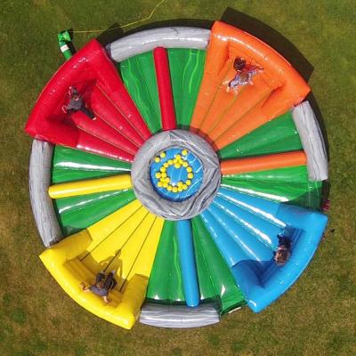 China Unleash the Fun with Human Bungees Running and Hungry Hippo Chow Down Inflatable Game for sale