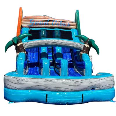 China Commercial PVC Surfboard Double Slides Water Slide for Party Rentals Express Shipping for sale