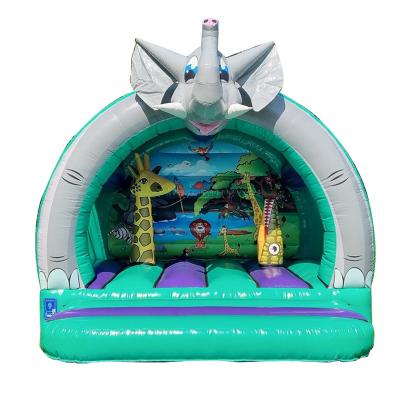 China Unisex PVC comercial inflables trampolín castillo elefante casa de rebote para alquiler de fiestas en venta