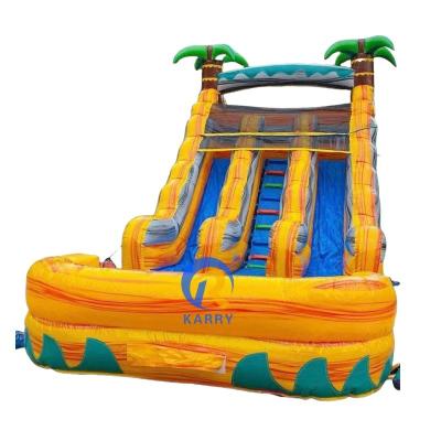 China Item Customized Color Inflatable Bouncer Slide with Pool Commercial Grade Water Slide for sale