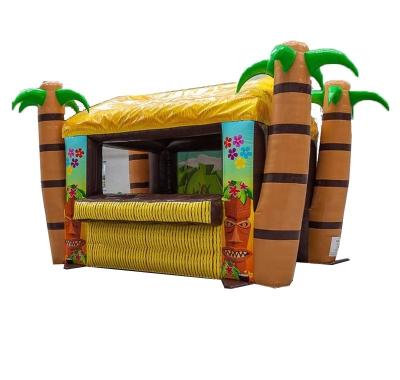 China Inflatable Pub Tent Blower With Blower Serving Inflatable Tropical Tiki Bar Exhibition for sale