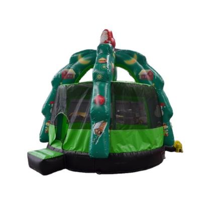 China Unisex Customized Green Christmas Tree Inflatable Castle Trampoline with Payment Terms T/T for sale