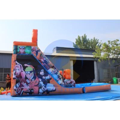 China Shopping Mall Occasion Anime Fan's Backyard Inflatable Water Slide and Pool Combo for sale